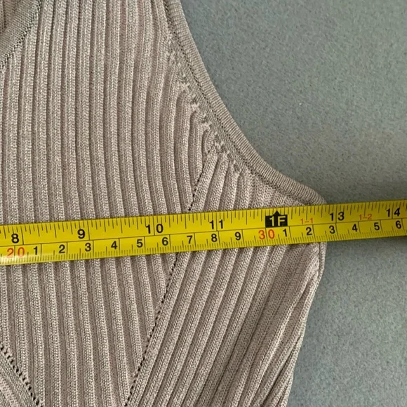 Y2K luxury Ribbed A line knit dress - Picture 9 of 12